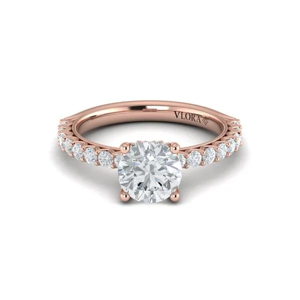 Woven Elegance Hidden Halo Round Engagement Ring Image 2 James & Williams Jewelers Berwyn, IL