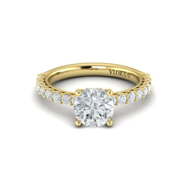 Woven Elegance Hidden Halo Round Engagement Ring Image 2 James & Williams Jewelers Berwyn, IL