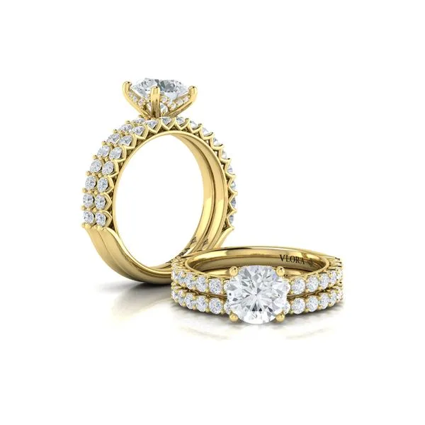 Woven Elegance Hidden Halo Round Engagement Ring Image 4 James & Williams Jewelers Berwyn, IL