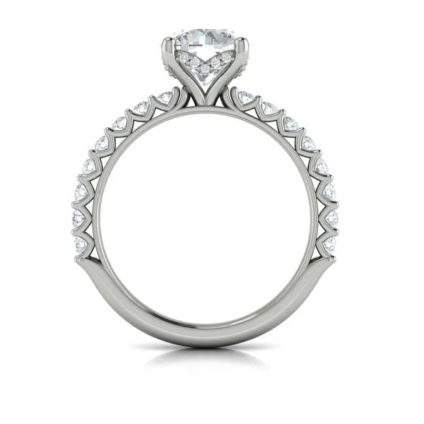 Woven Elegance Hidden Halo Round Engagement Ring Image 3 James & Williams Jewelers Berwyn, IL