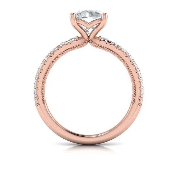 Classic French Pave Engagement Ring Image 3 James & Williams Jewelers Berwyn, IL