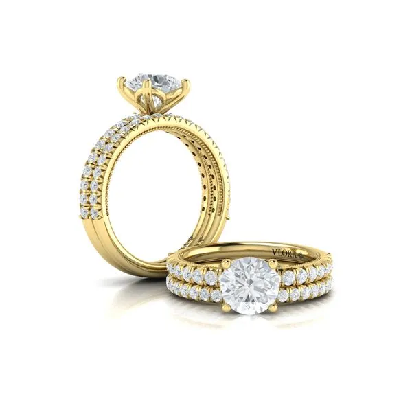 Classic French Pave Engagement Ring Image 4 James & Williams Jewelers Berwyn, IL