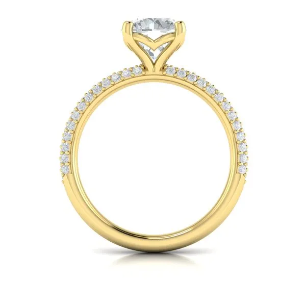 Shimmering Engagement Ring with Micropave Band Image 3 James & Williams Jewelers Berwyn, IL