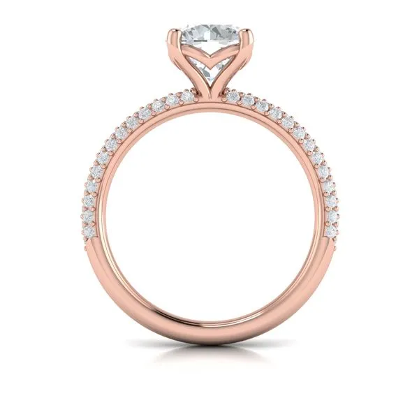 Shimmering Engagement Ring with Micropave Band Image 3 James & Williams Jewelers Berwyn, IL