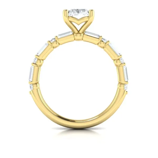 Daring Deco Emerald Cut Engagement Ring Image 3 Mitchell's Jewelry Norman, OK