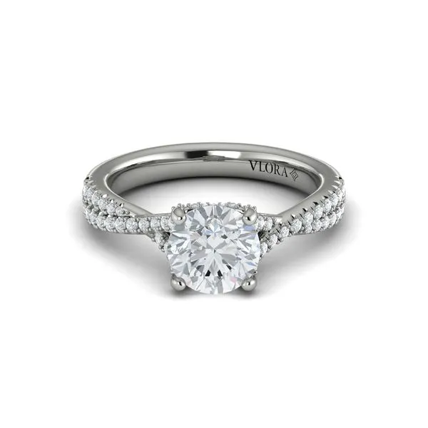 Woven Pave Round Diamond Engagement Ring Image 2 James & Williams Jewelers Berwyn, IL