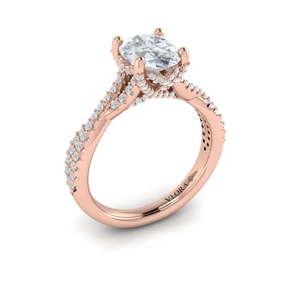 Woven Pave Oval Diamond Engagement Ring James & Williams Jewelers Berwyn, IL