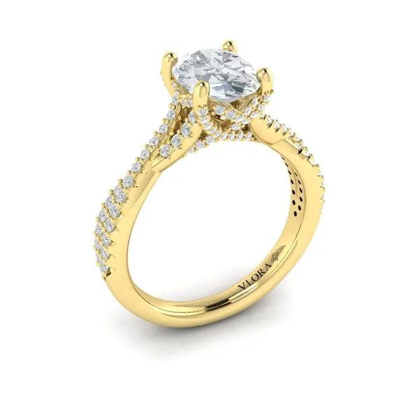 Woven Pave Oval Diamond Engagement Ring James & Williams Jewelers Berwyn, IL