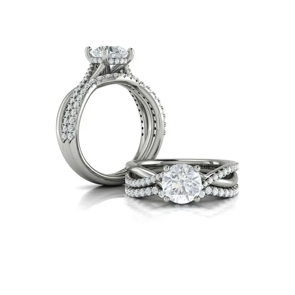 Entwined Hidden Halo Engagement Ring Image 4 James & Williams Jewelers Berwyn, IL