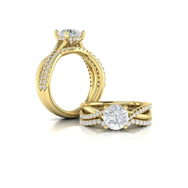 Entwined Hidden Halo Engagement Ring Image 4 James & Williams Jewelers Berwyn, IL