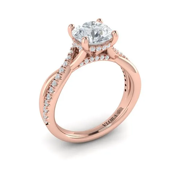 Entwined Hidden Halo Engagement Ring James & Williams Jewelers Berwyn, IL