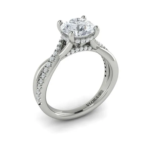 Entwined Hidden Halo Engagement Ring James & Williams Jewelers Berwyn, IL