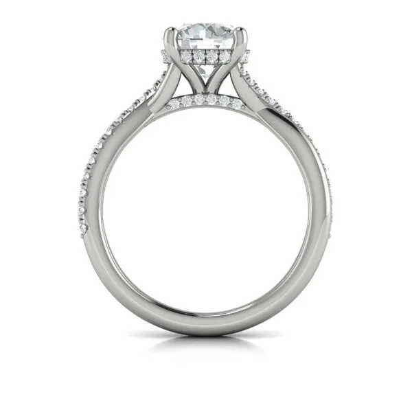 Entwined Hidden Halo Engagement Ring Image 3 James & Williams Jewelers Berwyn, IL