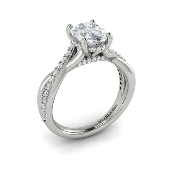 Entwined Oval Hidden Halo Engagement Ring James & Williams Jewelers Berwyn, IL