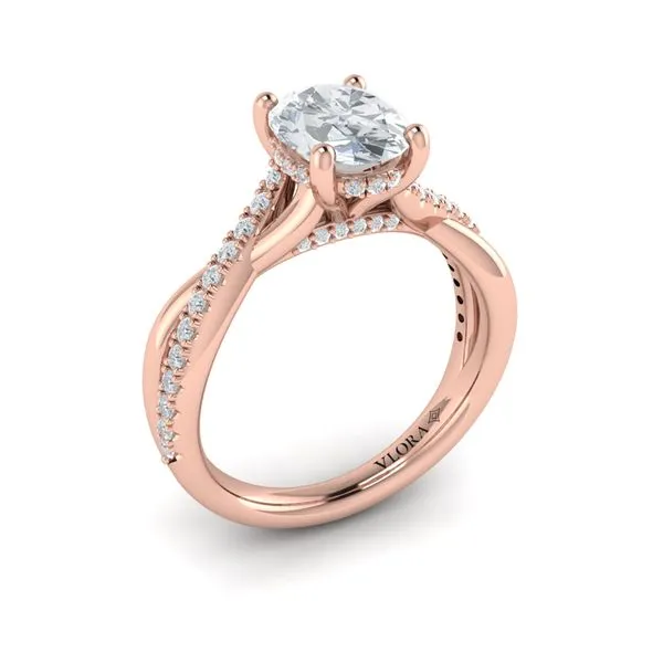 Entwined Oval Hidden Halo Engagement Ring James & Williams Jewelers Berwyn, IL