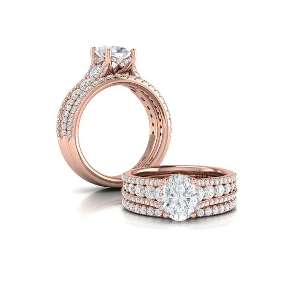 Bold Cathedral Oval Diamond Engagement Ring Image 4 James & Williams Jewelers Berwyn, IL