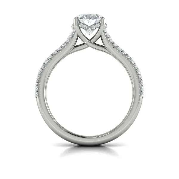 Bold Cathedral Oval Diamond Engagement Ring Image 3 James & Williams Jewelers Berwyn, IL
