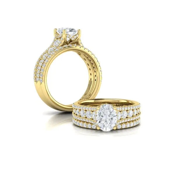 Bold Cathedral Oval Diamond Engagement Ring Image 4 James & Williams Jewelers Berwyn, IL