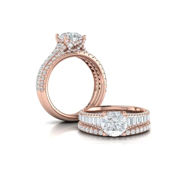 Dramatic Cathedral Hidden Halo Engagement Ring Image 4 James & Williams Jewelers Berwyn, IL