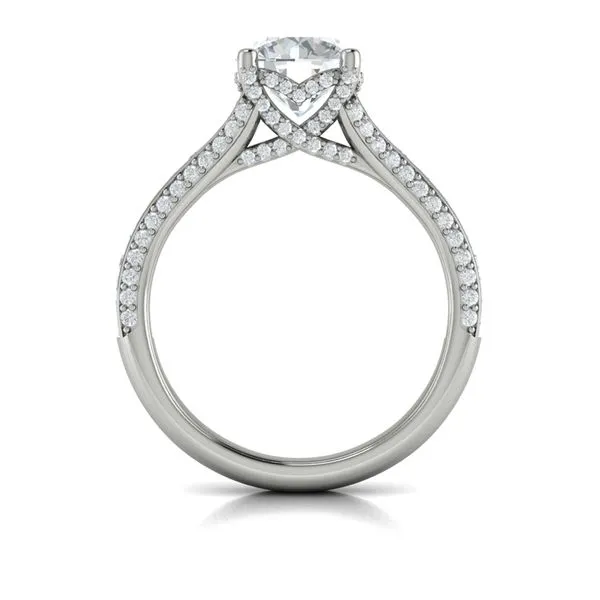Dramatic Cathedral Hidden Halo Engagement Ring Image 3 James & Williams Jewelers Berwyn, IL