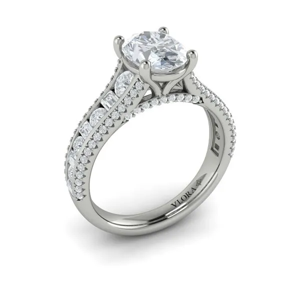 Opulent Cathedral Oval Diamond Engagement Ring James & Williams Jewelers Berwyn, IL