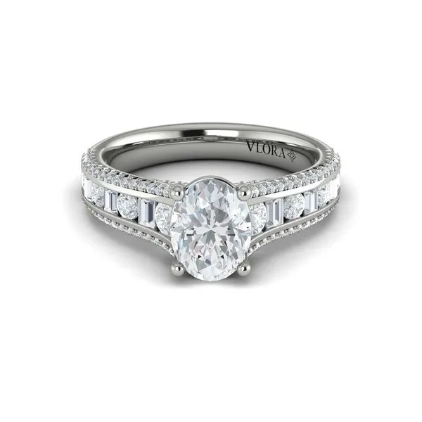 Opulent Cathedral Oval Diamond Engagement Ring Image 2 James & Williams Jewelers Berwyn, IL