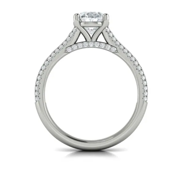 Opulent Cathedral Oval Diamond Engagement Ring Image 3 James & Williams Jewelers Berwyn, IL