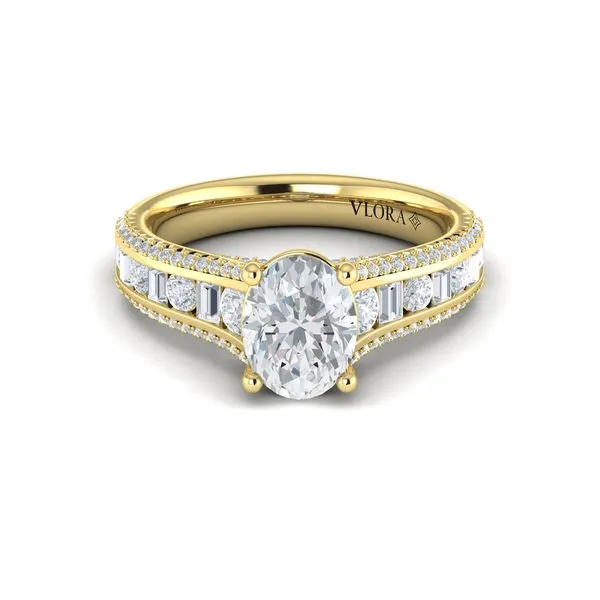 Opulent Cathedral Oval Diamond Engagement Ring Image 2 James & Williams Jewelers Berwyn, IL