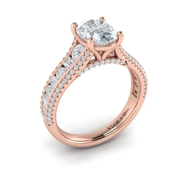 Opulent Cathedral Oval Diamond Engagement Ring James & Williams Jewelers Berwyn, IL