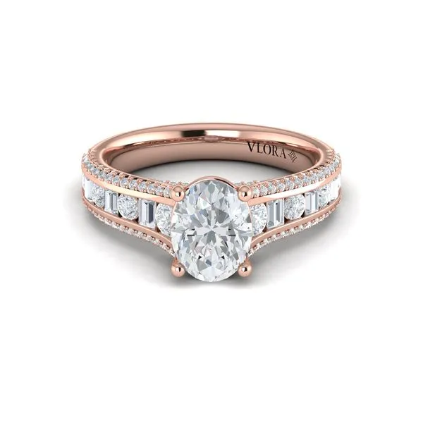 Opulent Cathedral Oval Diamond Engagement Ring Image 2 James & Williams Jewelers Berwyn, IL