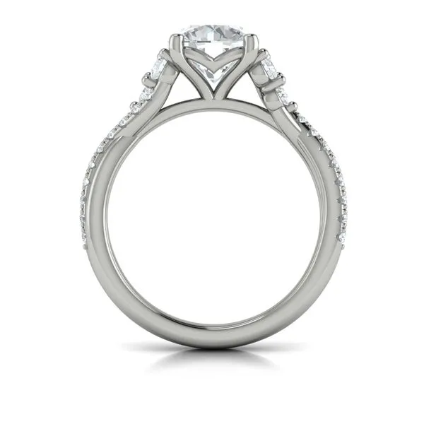 Entwined Round Engagement Ring Image 3 James & Williams Jewelers Berwyn, IL