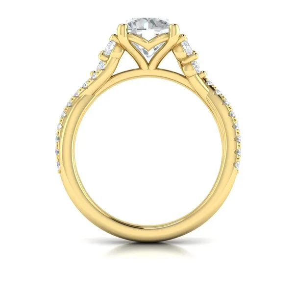 Entwined Round Engagement Ring Image 3 Mitchell's Jewelry Norman, OK