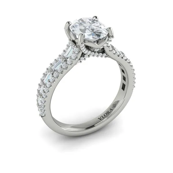 Grand Cathedral Oval Diamond Engagement Ring James & Williams Jewelers Berwyn, IL