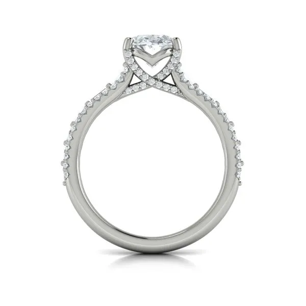Grand Cathedral Oval Diamond Engagement Ring Image 3 James & Williams Jewelers Berwyn, IL