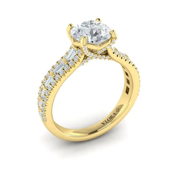 Grand Cathedral Round Diamond Engagement Ring James & Williams Jewelers Berwyn, IL