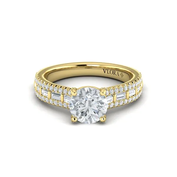 Grand Cathedral Round Diamond Engagement Ring Image 2 James & Williams Jewelers Berwyn, IL