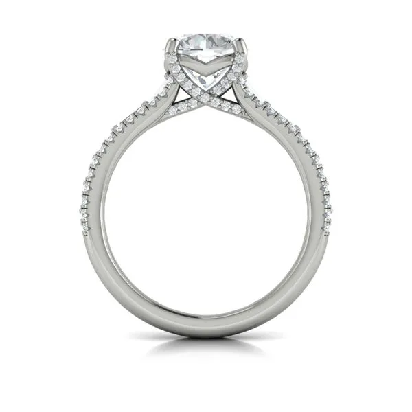 Grand Cathedral Round Diamond Engagement Ring Image 3 James & Williams Jewelers Berwyn, IL