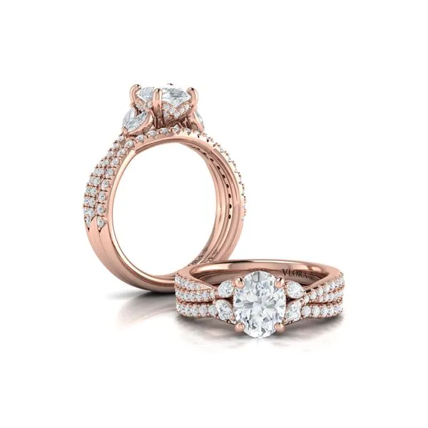 Enchanted Vine Oval Hidden Halo Engagement Ring Image 4 James & Williams Jewelers Berwyn, IL