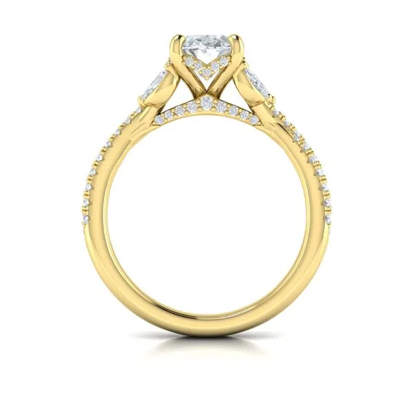Enchanted Vine Oval Hidden Halo Engagement Ring Image 3 James & Williams Jewelers Berwyn, IL