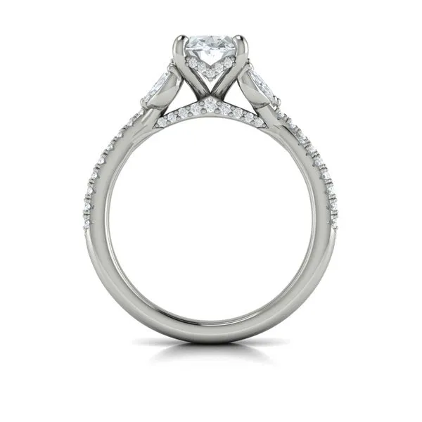 Enchanted Vine Oval Hidden Halo Engagement Ring Image 3 James & Williams Jewelers Berwyn, IL