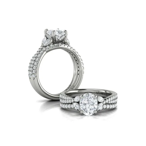 Enchanted Vine Oval Hidden Halo Engagement Ring Image 4 James & Williams Jewelers Berwyn, IL