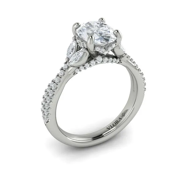 Enchanted Vine Oval Hidden Halo Engagement Ring James & Williams Jewelers Berwyn, IL
