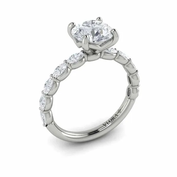 Graceful Round Diamond Engagement Ring James & Williams Jewelers Berwyn, IL