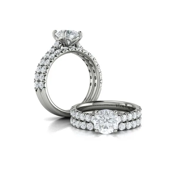 French Cathedral Round Diamond Engagement Ring Image 4 James & Williams Jewelers Berwyn, IL