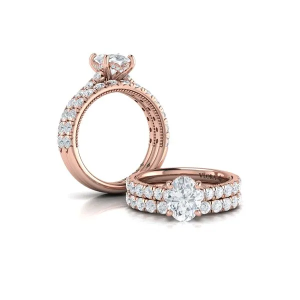 French Cathedral Oval Hidden Halo Engagement Ring Image 4 James & Williams Jewelers Berwyn, IL