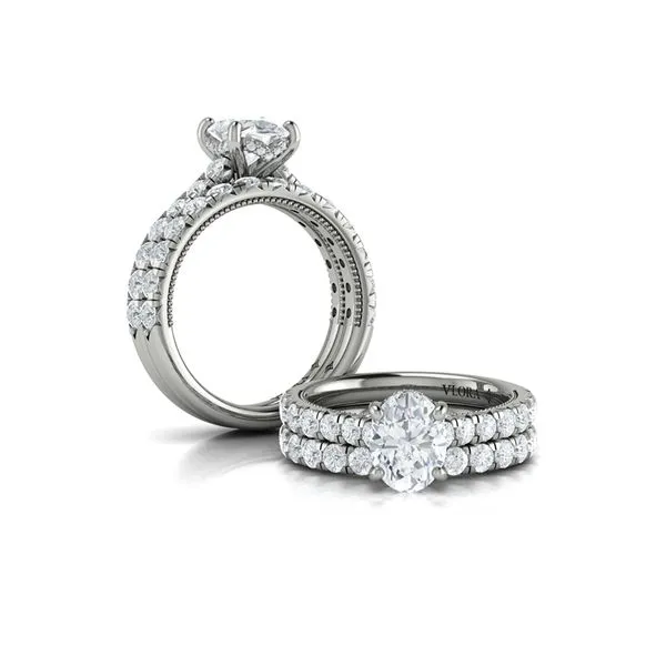 French Cathedral Oval Hidden Halo Engagement Ring Image 4 James & Williams Jewelers Berwyn, IL