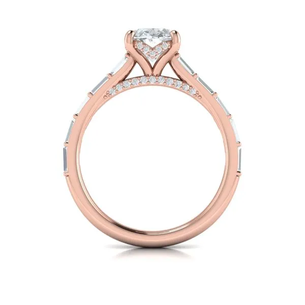 Serenity Oval Hidden Halo Engagement Ring Image 3 James & Williams Jewelers Berwyn, IL