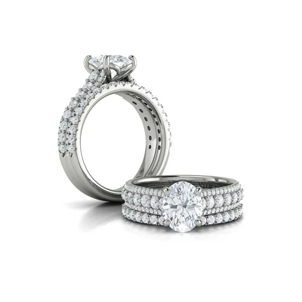 Bold Cathedral Oval Engagement Ring Image 4 James & Williams Jewelers Berwyn, IL