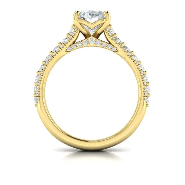 Bold Cathedral Oval Engagement Ring Image 3 James & Williams Jewelers Berwyn, IL