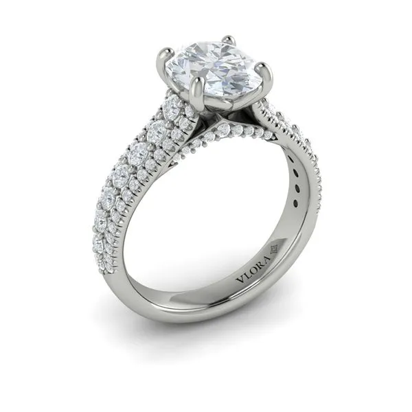Bold Cathedral Oval Engagement Ring James & Williams Jewelers Berwyn, IL